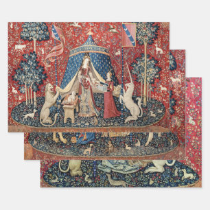 The Lady en de Unicorn Inpakpapier Vel