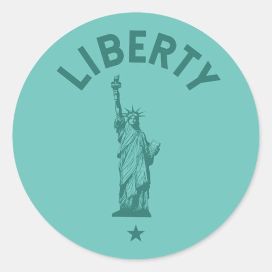 The Lady Liberty Ronde Sticker (Voorkant)
