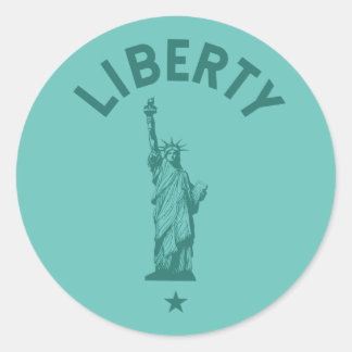 The Lady Liberty Ronde Sticker