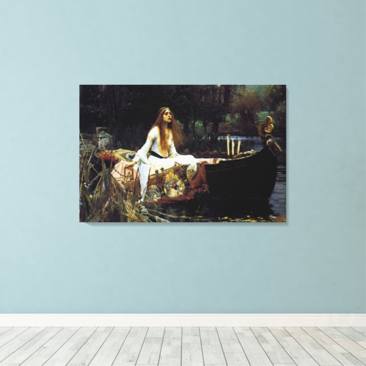 The Lady of Shallot Canvas Afdruk (Insitu (Houten vloer))