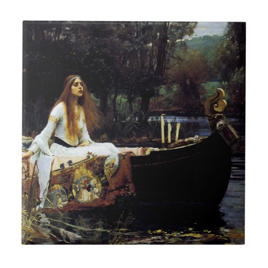 The Lady of Shallot Tegeltje (Voorkant)