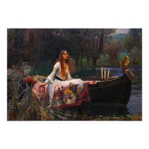 The Lady of Shalott door John William Waterhouse Foto Afdruk