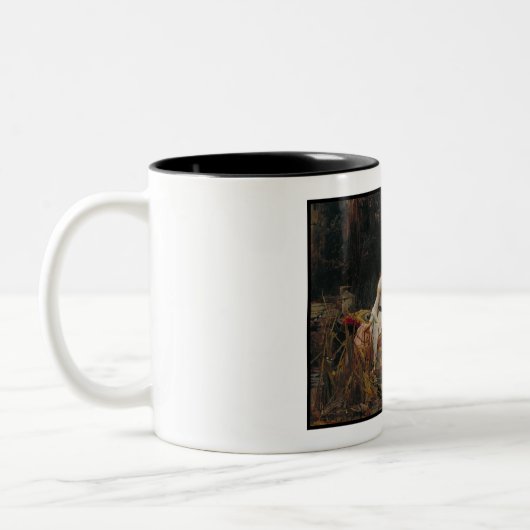 The Lady of Shalott: Een Keltisch spookverhaal Tweekleurige Koffiemok (Links)