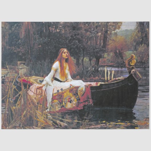The Lady of Shalott, John William Waterhouse Tissuepapier (Voorkant)