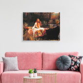 The Lady of Shalott (Medieval Beauty) Canvas Afdruk (Insitu (Woonkamer))