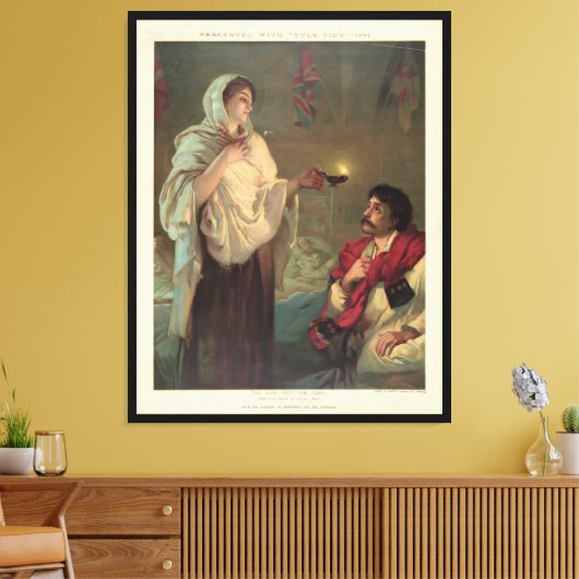 The Lady with the Lamp (Florence Nightingale) Canvas Afdruk (Insitu (Woonkamer))