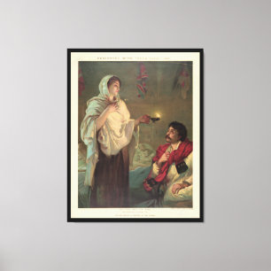 The Lady with the Lamp (Florence Nightingale) Canvas Afdruk
