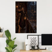 The Lantern Keeper | Gothic Circus Fine Art Poster (Bureau à domicile)