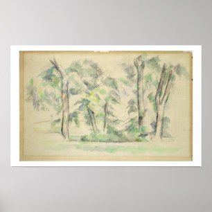The Large Trees at Jas de Bouffan, c.1885-87 (w/c) Poster