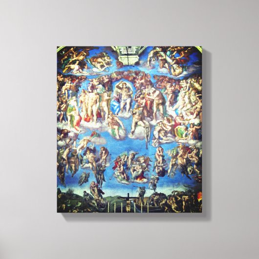 The Last Judgment – Michelangelo Buonarroti Canvas Afdruk (Voorkant)