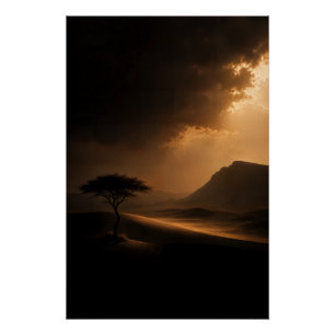 The Last Light Woestijn Landschap Poster Perfect Poster
