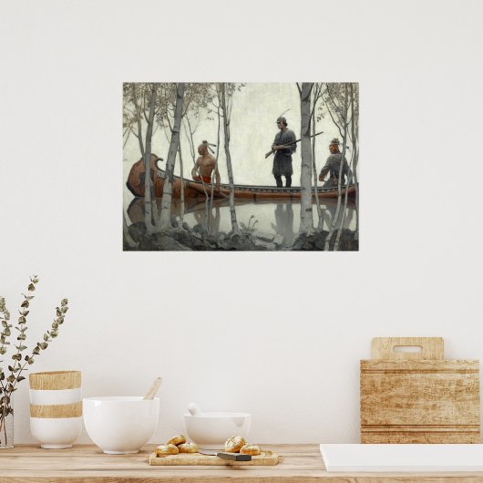 The Last of the Mohicans by N.C. Wyeth Poster (Keuken)