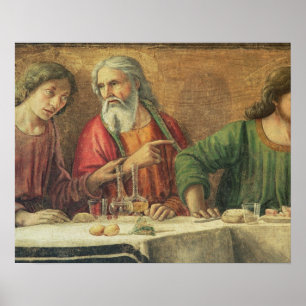 The Last Supper, 1480 (fresco) (detail van 61997) Poster