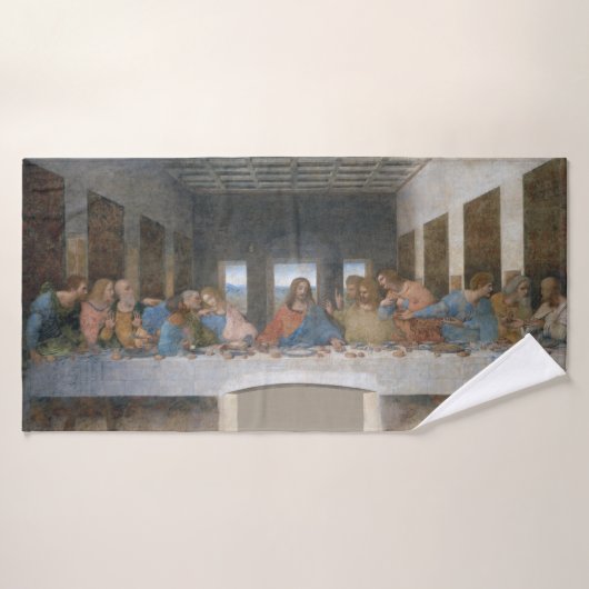 The Last Supper, Leonardo da Vinci, 1495-1498 Badhanddoek (Badhanddoek)