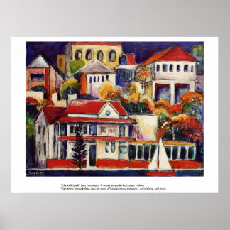 "The left Bank" East Fremantle, Western Australië Poster