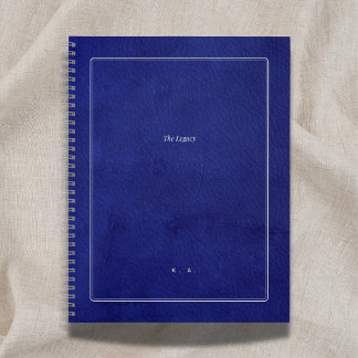 The Legacy | Indigo Leather & Silver Scholar Notitieboek