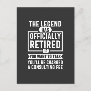 the legend Has Officially Retired Briefkaart