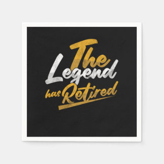 The Legend Has Retired Retirement Grandpa Gift Servet