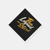 The Legend Has Retired Retirement Grandpa Gift Servet (Hoek)