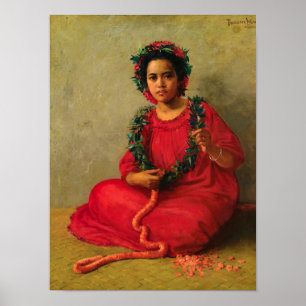 The Lei Maker 1901 by Theodore Wores Poster