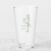 The Leprechaun with a shamrock Glas (Achterkant)