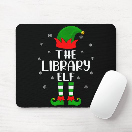 The Library Elf Christmas Party Matching Family Xm Muismat (Met muis)
