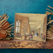 The Library, Windsor Castle, 1838 (kleurenlitho) Fotoplaat (Zijkant)