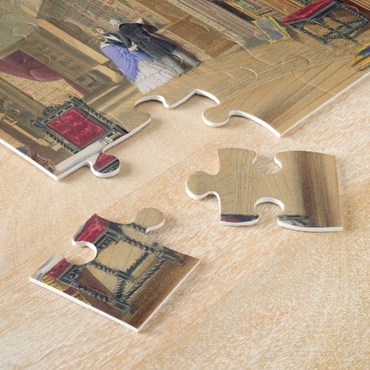 The Library, Windsor Castle, 1838 (kleurenlitho) Legpuzzel (Zijkant)