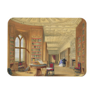 The Library, Windsor Castle, 1838 (kleurenlitho) Magneet