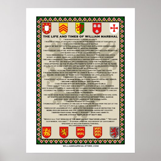 The Life and Times of William Marshal Poster (Voorkant)