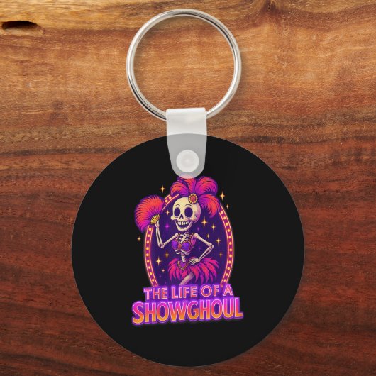 The Life Of A Showghoul Retro Funny Halloween Show Sleutelhanger (Voorkant)