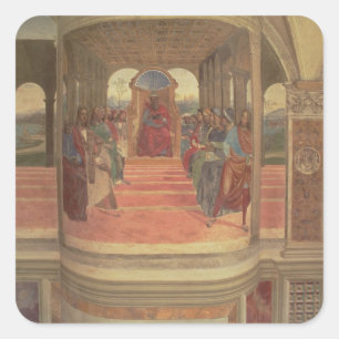 The Life of St. Benedict (fresco) (detail) Vierkante Sticker