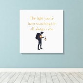 The light is you iPad Smart Cover Canvas Afdruk (Insitu (Houten vloer))