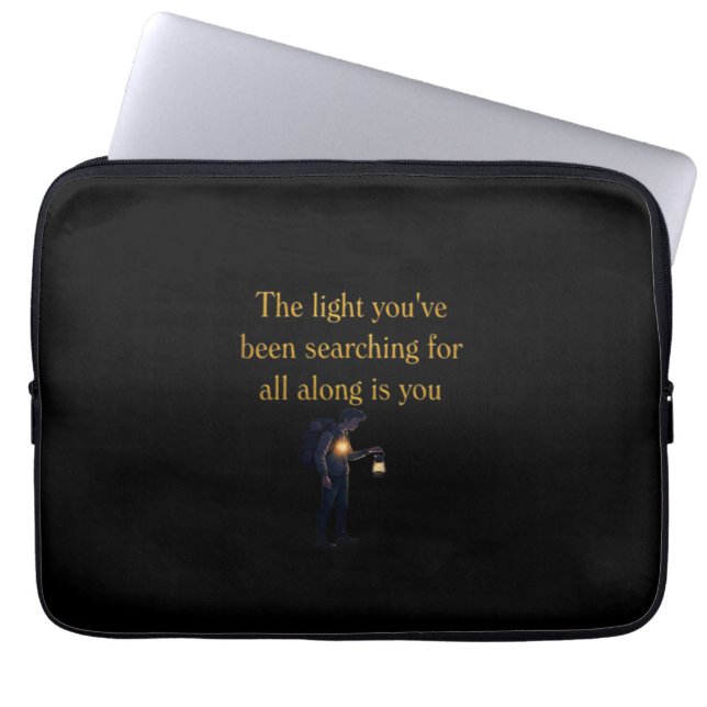 The light is you laptop sleeve (Voorkant)
