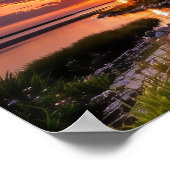 The Lighthouse at Sunset Poster (Hoek)