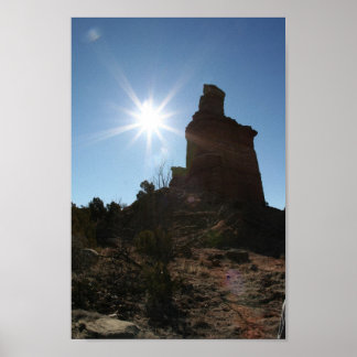 The Lighthouse Rock Formation in Palo Dura Canyon Poster