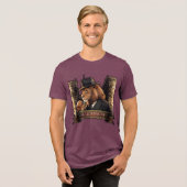 The Lionfather – Mafia Style Lion in Suit Tri-Blend Shirt (Voorkant volledig)