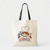 The Little Chef Hand-Drawn Canvas Tote Bag (Devant)