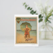 "The Little Duchess" Man op Beach Musical Briefkaart (Staand voorkant)