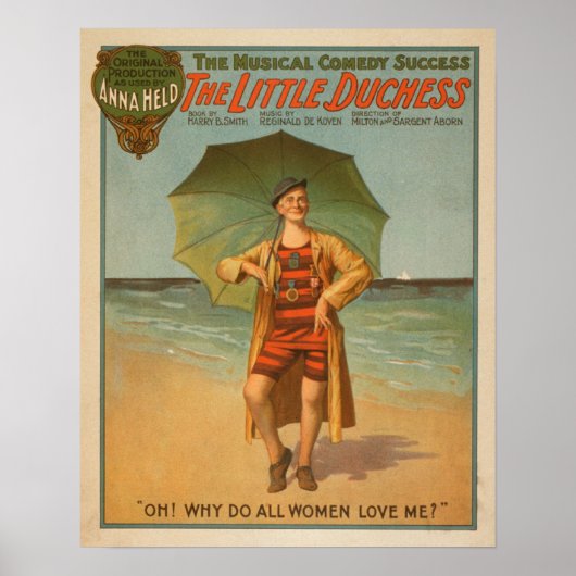 "The Little Duchess" Man op Beach Musical Poster (Voorkant)
