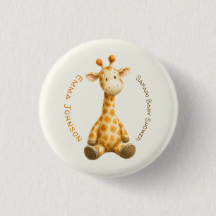 The Little Explorer Safari Friends Baby Shower Ronde Button 3,2 Cm