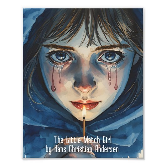 "The Little Match Girl" by Hans Christian Andersen Foto Afdruk (Voorkant)