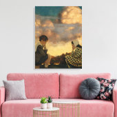 The Little Peach, 1904, door Maxfield Parrish Canvas Afdruk (Insitu (Woonkamer))