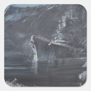 The Lone Queen Of The North Tirpitz Norway1944 Vierkante Sticker