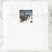 “The Lonely Vigil” door W Herbert Dunton Vierkante Sticker (Tas)