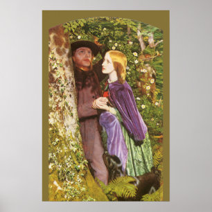 The Long Engagement van Arthur Hughes, Vintage Art Poster
