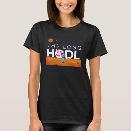 The Long Hodl, Uniswap To The Moon Crypto Item Bea T-shirt (Voorkant)