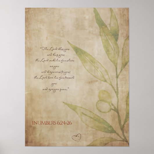 The Lord bless you and keep you, Numbers 6:24-26 Poster (Voorkant)