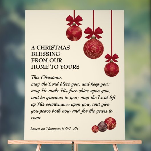 THE LORD BLESS YOU Christian Christmas Blessing (Neutre)