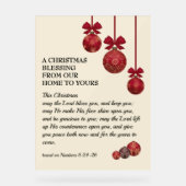 THE LORD BLESS YOU Christian Christmas Blessing Acryl Bord (Voorkant)